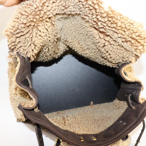 Handmade Shearling Bag from Repurposed Coat - Picture 6 of 8